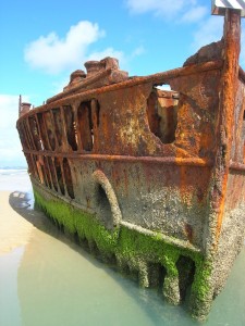 Explore the Maheno Shipwreck at Fraser Island during your Australia timeshare vacation Explore the Maheno Shipwreck at Fraser Island during your Australia timeshare vacation