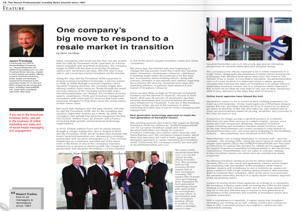VacationOwnership.com One Company's Big Move to Respond to a Market in Transition VacationOwnership.com One Company's Big Move to Respond to a Market in Transition