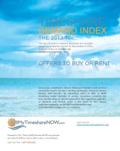 2013 Timeshare Demand Index (TDI) 2013 Timeshare Demand Index (TDI)