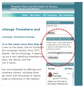 Become a subscriber to The Timeshare Authority blog